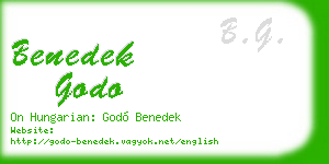 benedek godo business card